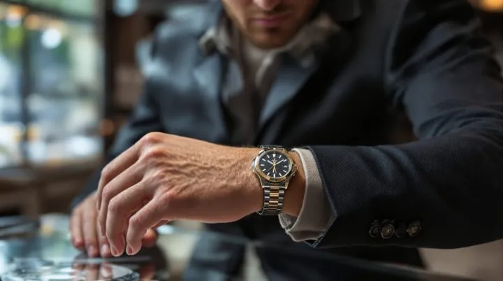 montre poignet fin homme