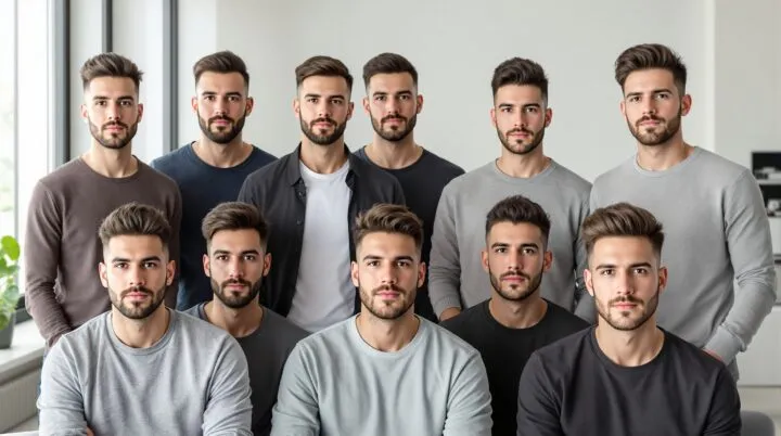 coupe homme sans barbe