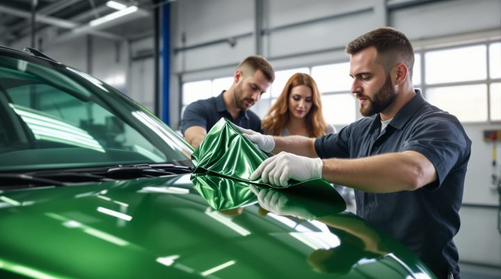 covering vert métallisé