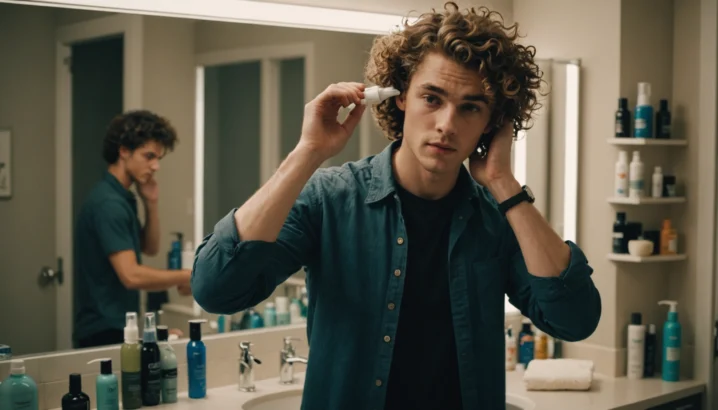 cheveux secs homme