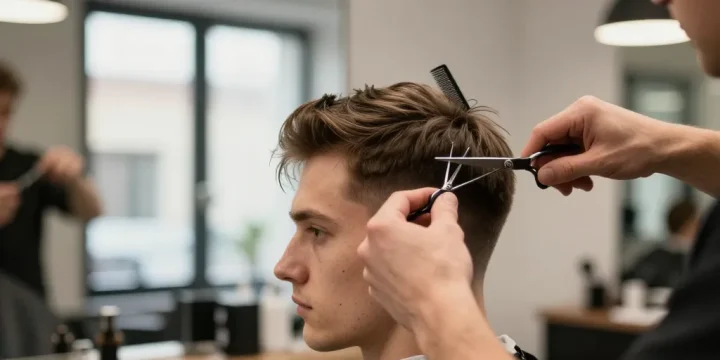 coupe de cheveux homme vers l avant